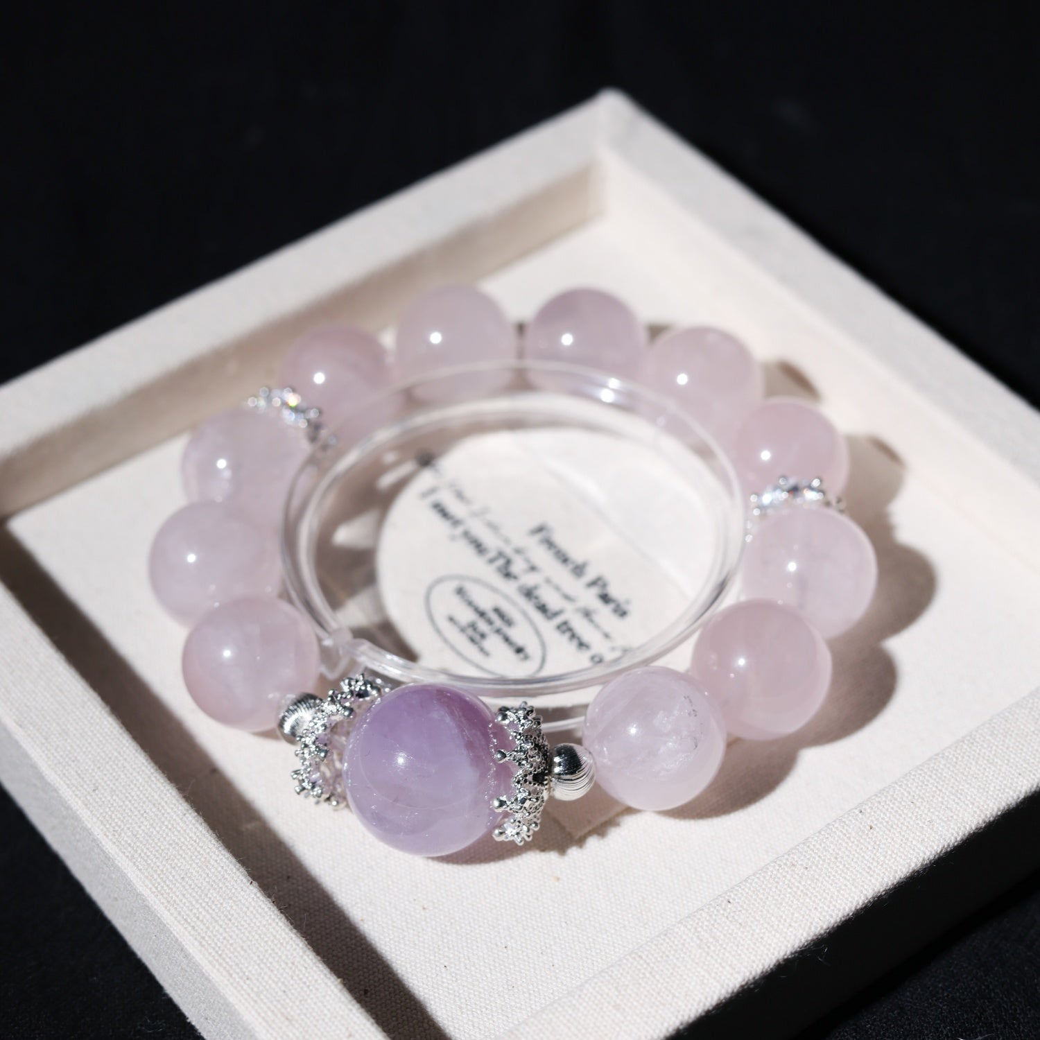 Adjustable Rose Quartz & Amethyst Bracelet with Sterling Silver Accents, 14mm+ Beads – Handmade Healing Gemstone Jewelry for All