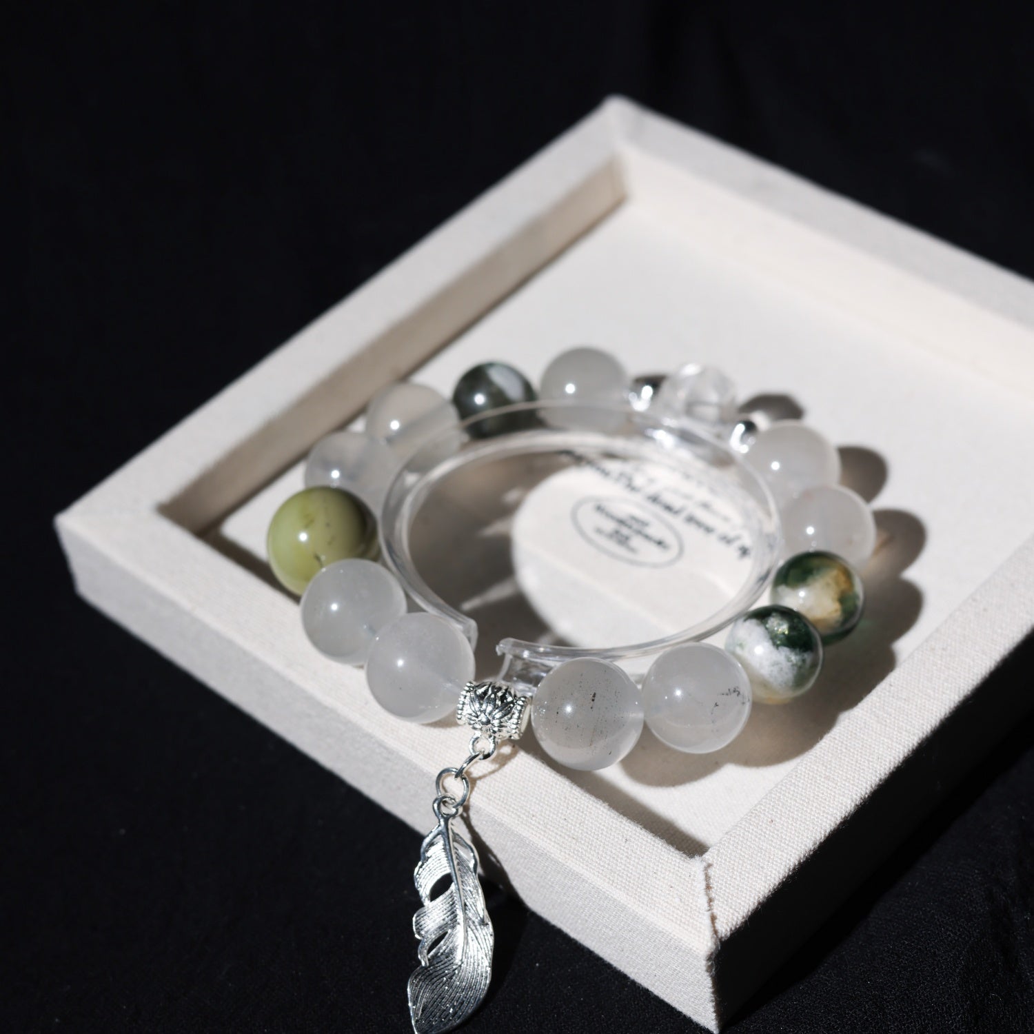 Adjustable Green Quartz & Green Zumu Bracelet with White Quartz Pillars, Alashan Agate & Silver Accents, 13mm+ Beads – Handmade Healing Gemstone Jewelry for All